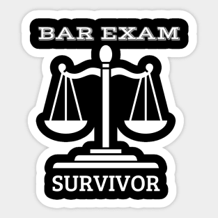 BAR EXAM SUVIVOR Sticker